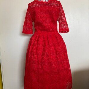 Red Lace Dress Size Small